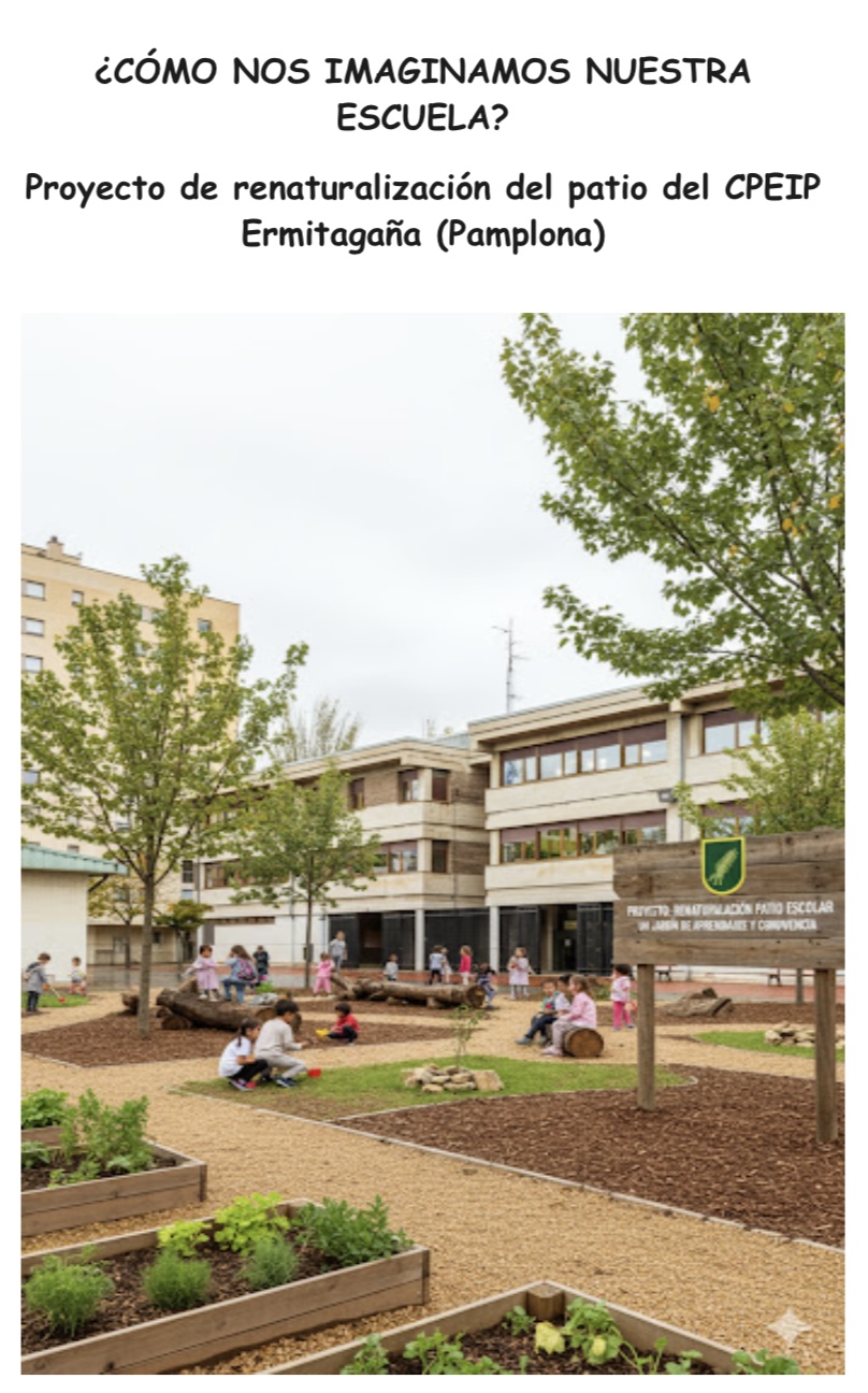 Elección por parte del Ayuntamiento de 2 centros para la renaturalización del patio escolar entre los que hemos sido seleccionados.